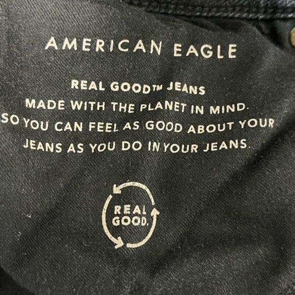 American Eagle Men’s AirFlex 360 Black Distressed Jeans Size 30x32 - Picture 8 of 14